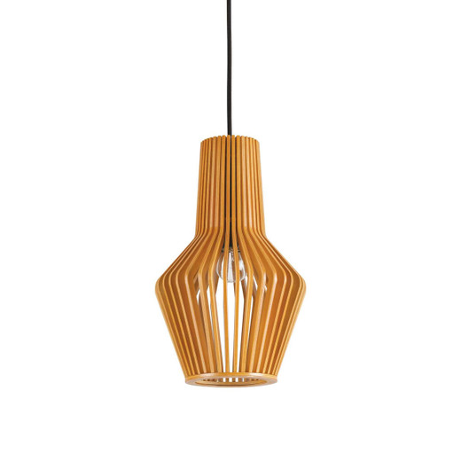 Ideal-Lux Citrus-1 SP1 Black and Wood Pendant Light 