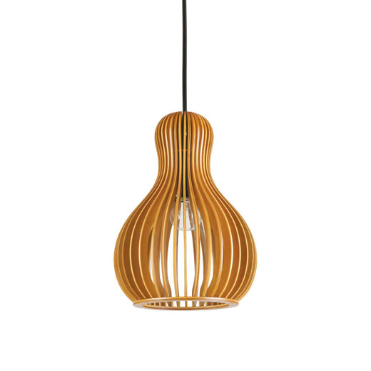 Ideal-Lux Citrus-3 SP1 Black and Wood Pendant Light 