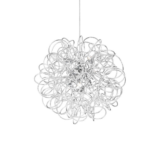 Ideal-Lux Dust SP8 8 Light Silver with String Ball Pendant Light 