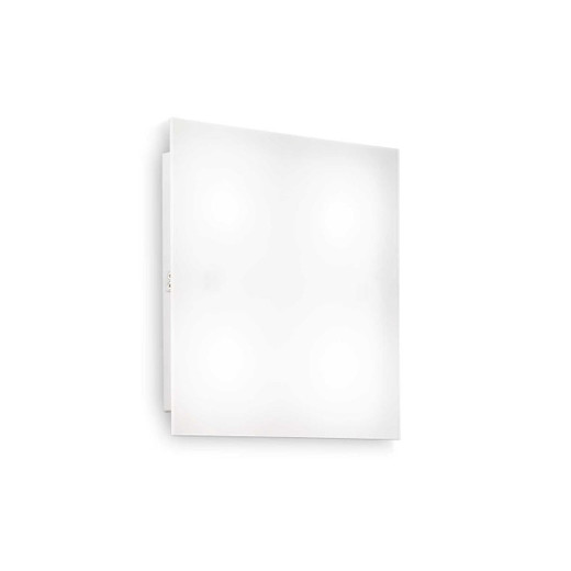 Ideal-Lux Flat PL4 4 Light White Acrylic Diffuser 30cm Flush Ceiling Light 