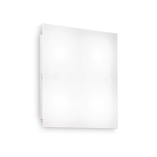 Ideal-Lux Flat PL4 4 Light White Acrylic Diffuser 40cm Flush Ceiling Light 