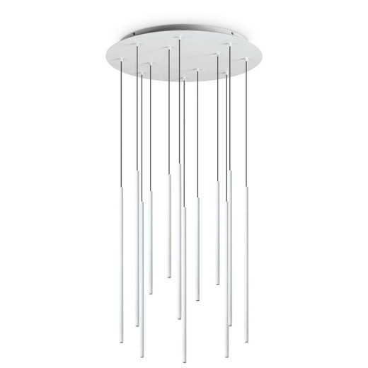 Ideal-Lux Filo SP12 12 Light White Cluster Pendant Light 