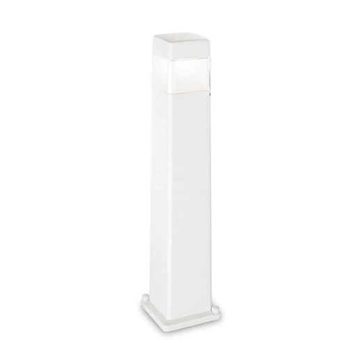 Ideal-Lux Elisa PT1 White with Transparent Diffuser Resin IP55 Bollard 