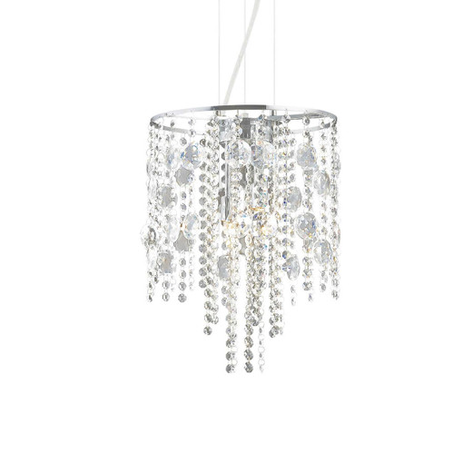 Ideal-Lux Evasione SP4 4 Light Chrome with Crystal Pendant Light 
