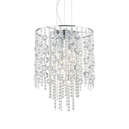 Ideal-Lux Evasione SP8 8 Light Chrome with Crystal Pendant Light 