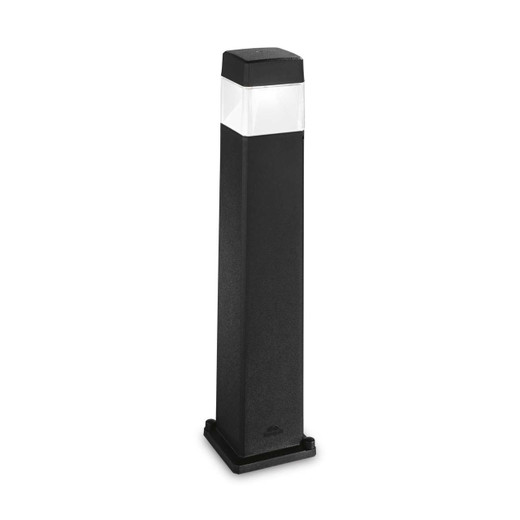 Ideal-Lux Elisa PT1 Black with Transparent Diffuser Resin IP55 Bollard 