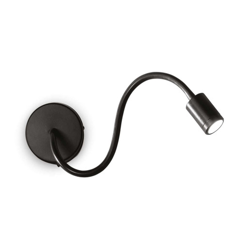 Ideal-Lux Focus1 AP Black Flexible LED Wall Spotlight 