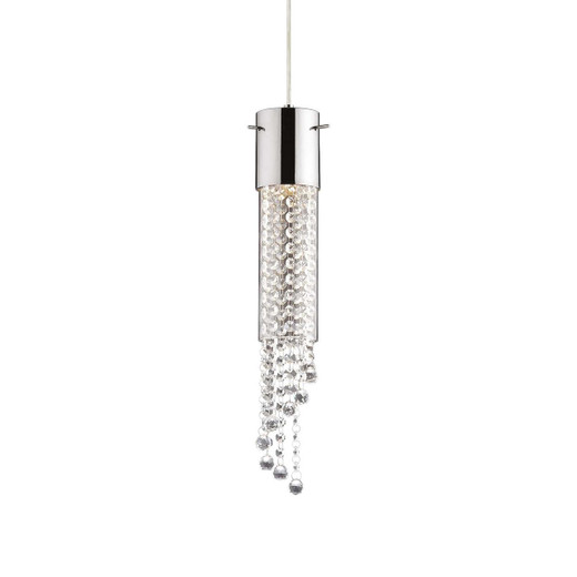 Ideal-Lux Gocce SP1 Chrome with Crystal Pendant Light 