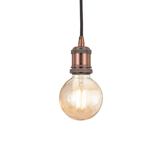 Ideal-Lux Frida SP1 Copper with Black Cord Pendant Light 