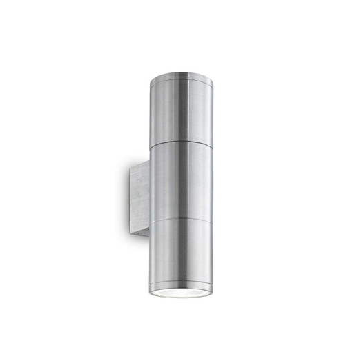 Ideal-Lux Gun AP2 2 Light Aluminium Up and Down 6.5cm IP54 Wall Light 