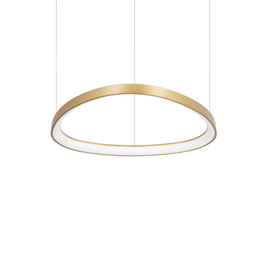 Ideal-Lux Gemini SP Brush Brass with Opal Acrylic Diffuser 61cm LED Pendant Light 