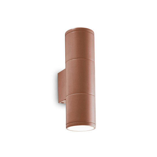 Ideal-Lux Gun AP2 2 Light Coffee Up and Down 6.5cm IP54 Wall Light 
