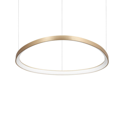 Ideal-Lux Gemini SP Brush Brass with Opal Acrylic Diffuser 81cm LED Pendant Light 