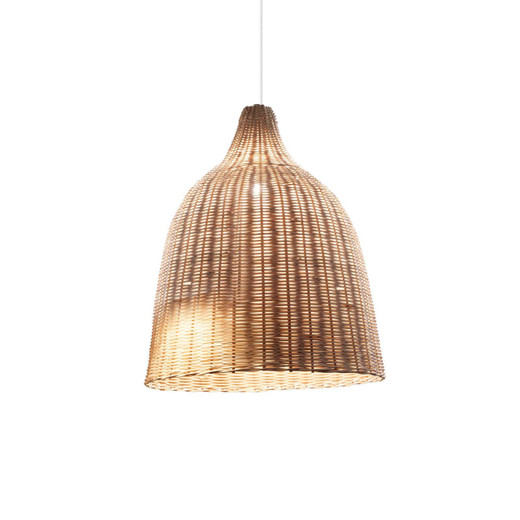 Ideal-Lux Haunt SP1 Wood Basket Shade Easy Fit Pendant Light 
