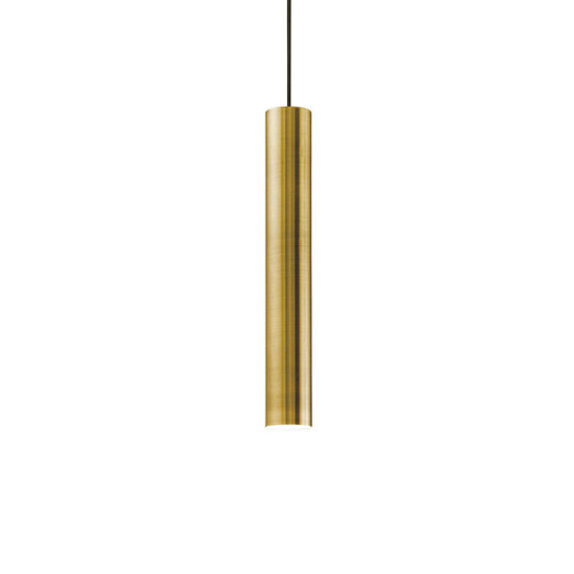 Ideal-Lux Look SP1 Antique Brass Tube Pendant Light 