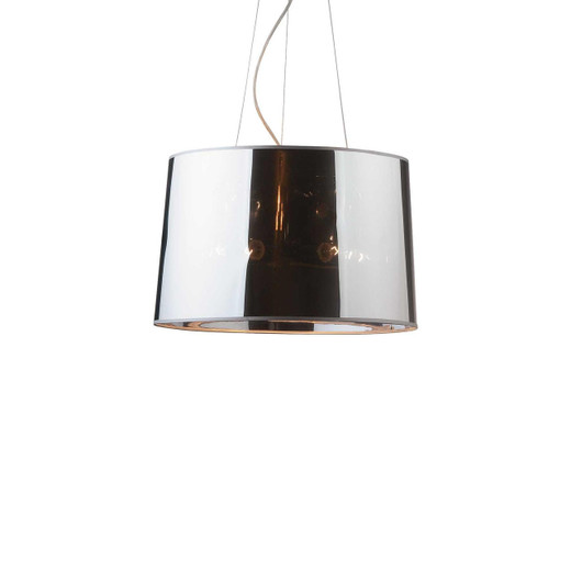 Ideal-Lux London SP5 5 Light Transparent Chrome Shaded Pendant Light 