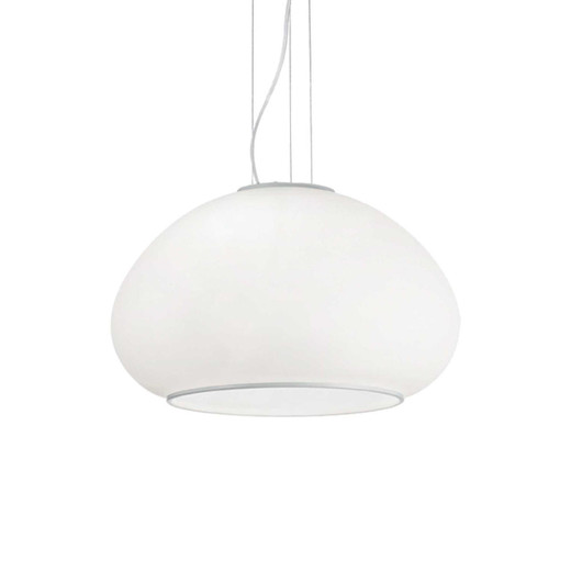 Ideal-Lux Mama SP1 White Opal Diffuser Pendant Light 