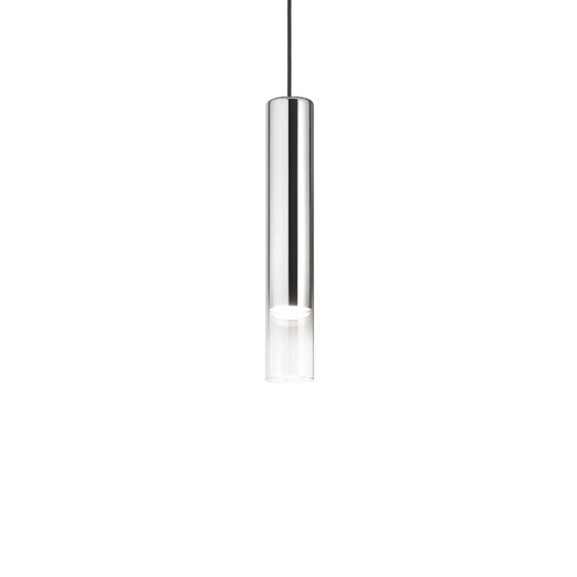 Ideal-Lux Look SP1 Transparent Tube Pendant Light 