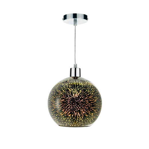 KAI Speckled 3D Glass Non Electric Easy Fit Pendant Light