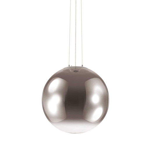 Ideal-Lux Mapa Fade SP1 Fade Chrome Sphere 50cm Pendant Light 