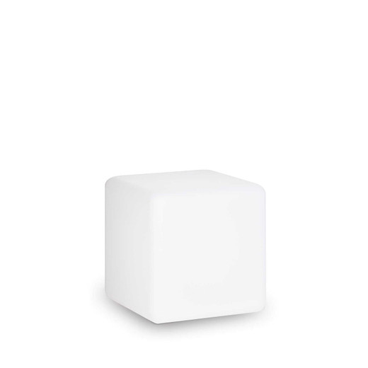 Ideal-Lux Luna PT1 White Cube 30cm IP44 Ground Light 