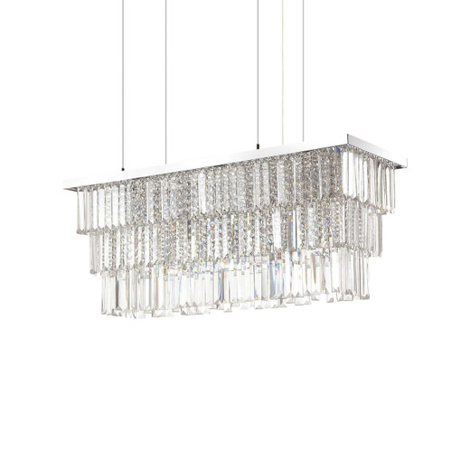 Ideal-Lux Martinez SP6 6 Light Chrome with Crystal Pendant Light 