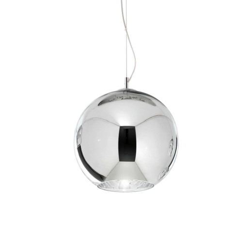 Ideal-Lux Nemo SP1 Chrome Glass Sphere 20cm Pendant Light 