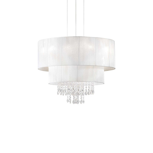 Ideal-Lux Opera SP14 4 Light White Shaded Pendant Light 