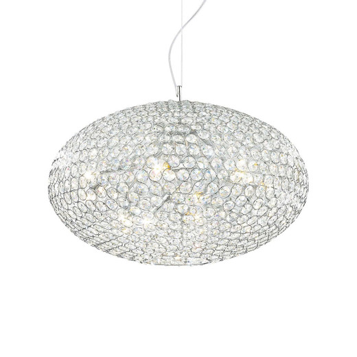Ideal-Lux Orion SP12 12 Light Chrome with Crystal Sphere Pendant Light 
