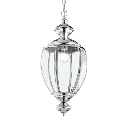 Ideal-Lux Norma SP1 Chrome with Clear Glass Diffuser Pendant Light 