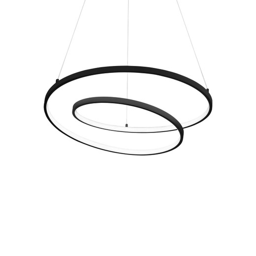 Ideal-Lux Oz SP Black Spiral 60cm LED Pendant Light 