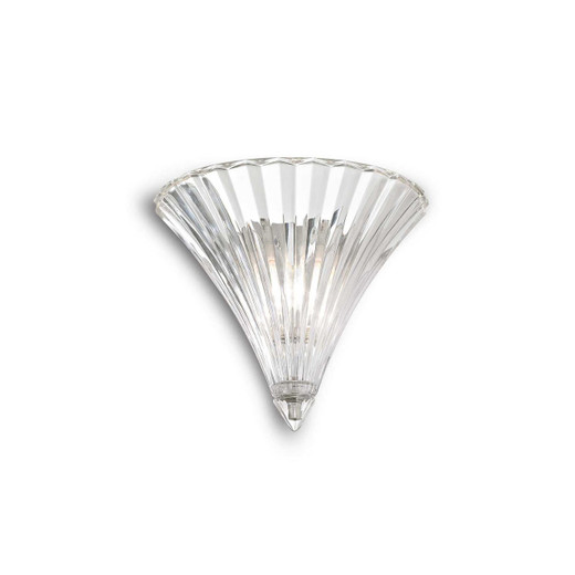 Ideal-Lux Santa AP1 Transparent Glass 24.5cm Wall Light 