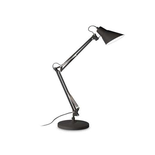 Ideal-Lux Sally TL1 Total Black Adjustable Table Lamp 
