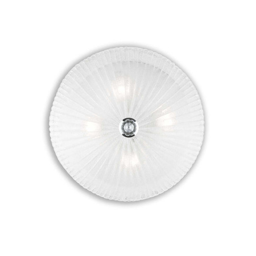 Ideal-Lux Shell PL4 4 Light Transparent Glass Diffuser Flush Ceiling Light 