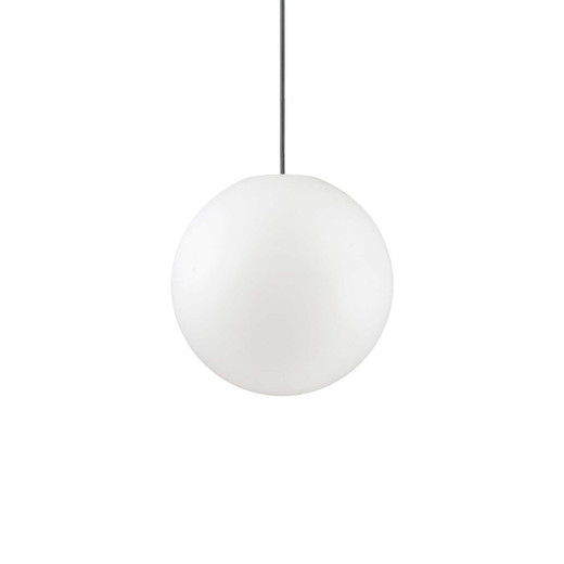 Ideal-Lux Sole SP1 White Opal Acrylic Diffuser 30cm IP44 Pendant Light 