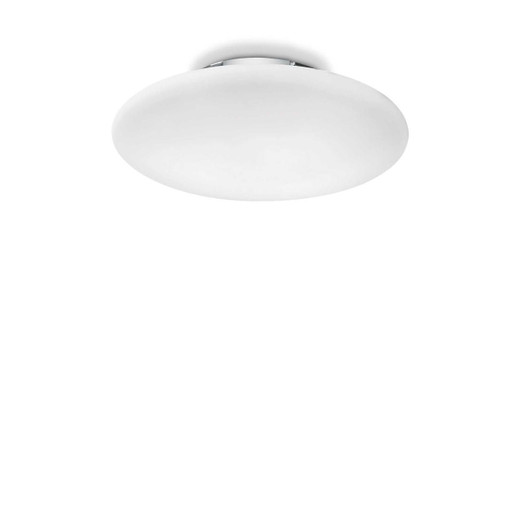 Ideal-Lux Smarties PL3 3 Light White with Opal Diffuser 60cm Flush Ceiling Light 