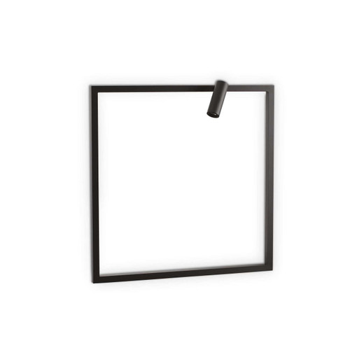 Ideal-Lux Syntesi AP Black Square Wall Spotlight 