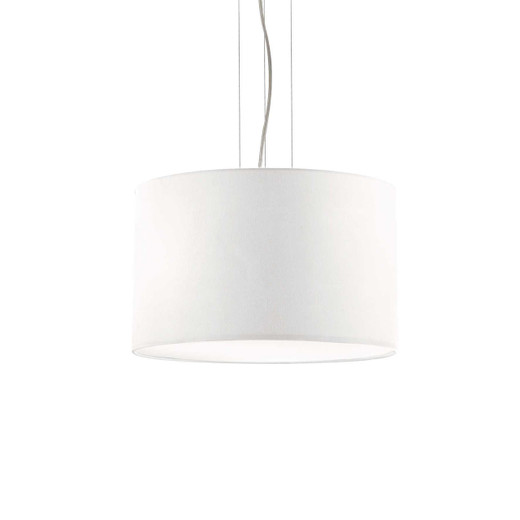 Ideal-Lux Wheel SP3 3 Light White Shaded Pendant Light 