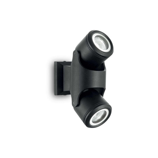 Ideal-Lux Xeno PL2 2 Light Black with Adjustable Diffuser IP44 Wall or Ceiling Spotlight 