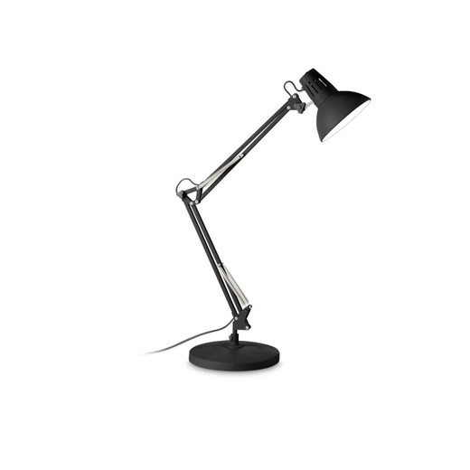 Ideal-Lux Wally TL1 Black Adjustable Table Lamp 