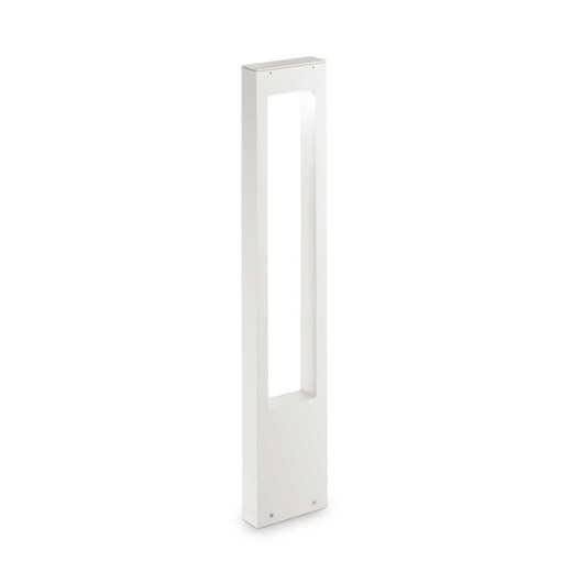 Ideal-Lux Vega PT1 White with Clear Glass Diffuser IP44 Bollard 