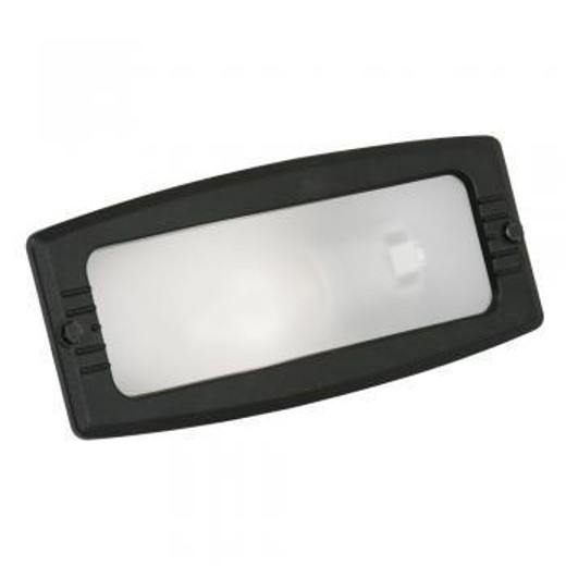 Oaks Lighting Brick Black with White Diffuser IP44 Wall Recessed Light 