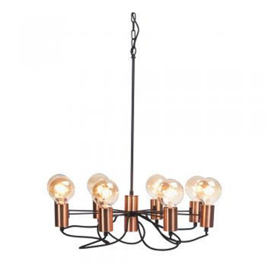 Oaks Lighting Tala Black with Copper Pendant Light 