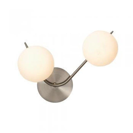 Oaks Lighting Ruse 2 Light Antique Chrome Wall Light 