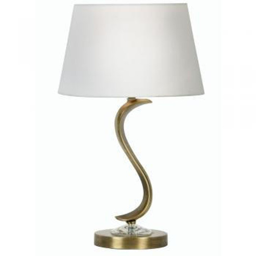 Oaks Lighting Cobra Antique Brass Table Lamp 