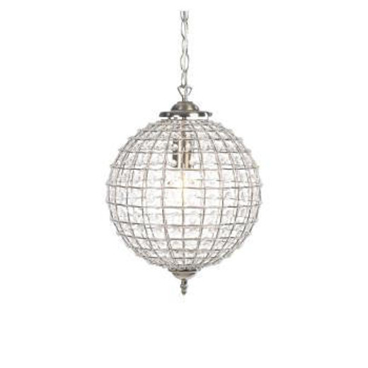 Oaks Lighting Ballon Antique Chrome 30cm Pendant Light 