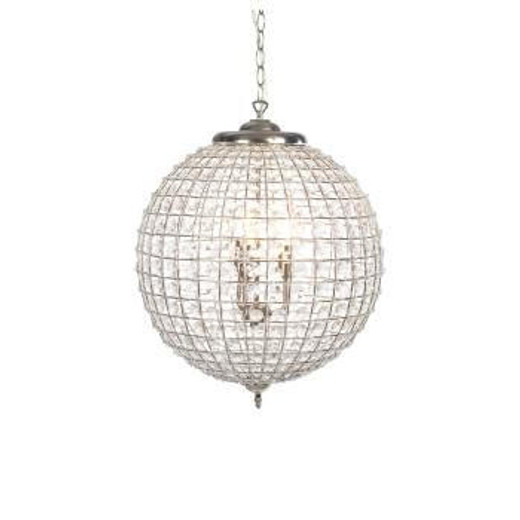 Oaks Lighting Ballon 3 Light Antique Chrome 45cm Pendant Light 