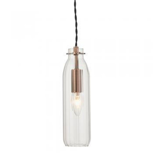 Oaks Lighting Hyperion Copper with Clear Glass Pendant Light 