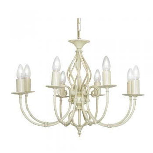 Oaks Lighting Tuscany 8 Light Ivory Dual Mount Pendant Light 