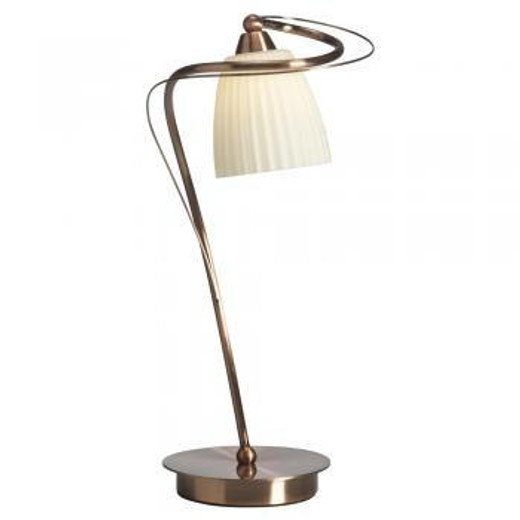 Oaks Lighting Leke Copper with Glass Diffuser Table Lamp 